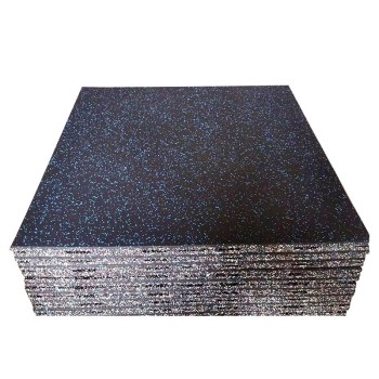 Mfitness Δάπεδο Οργάνων Γυμναστηρίου Μαύρο με Flecks 100x100x1.5cm 1τμχ