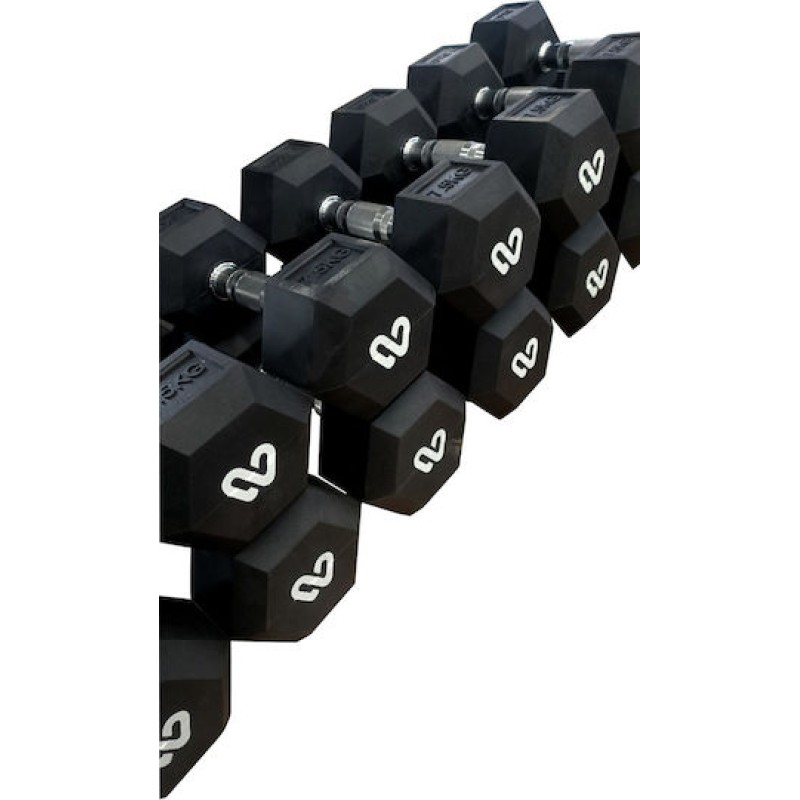 Mfitness Βαράκι Εξάγωνο Λαστιχένιο 1 x 5kg